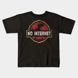 Vintage Pixel T-Rex T Shirt Funny No Internet Connection T Rex shirt Kids T-Shirt